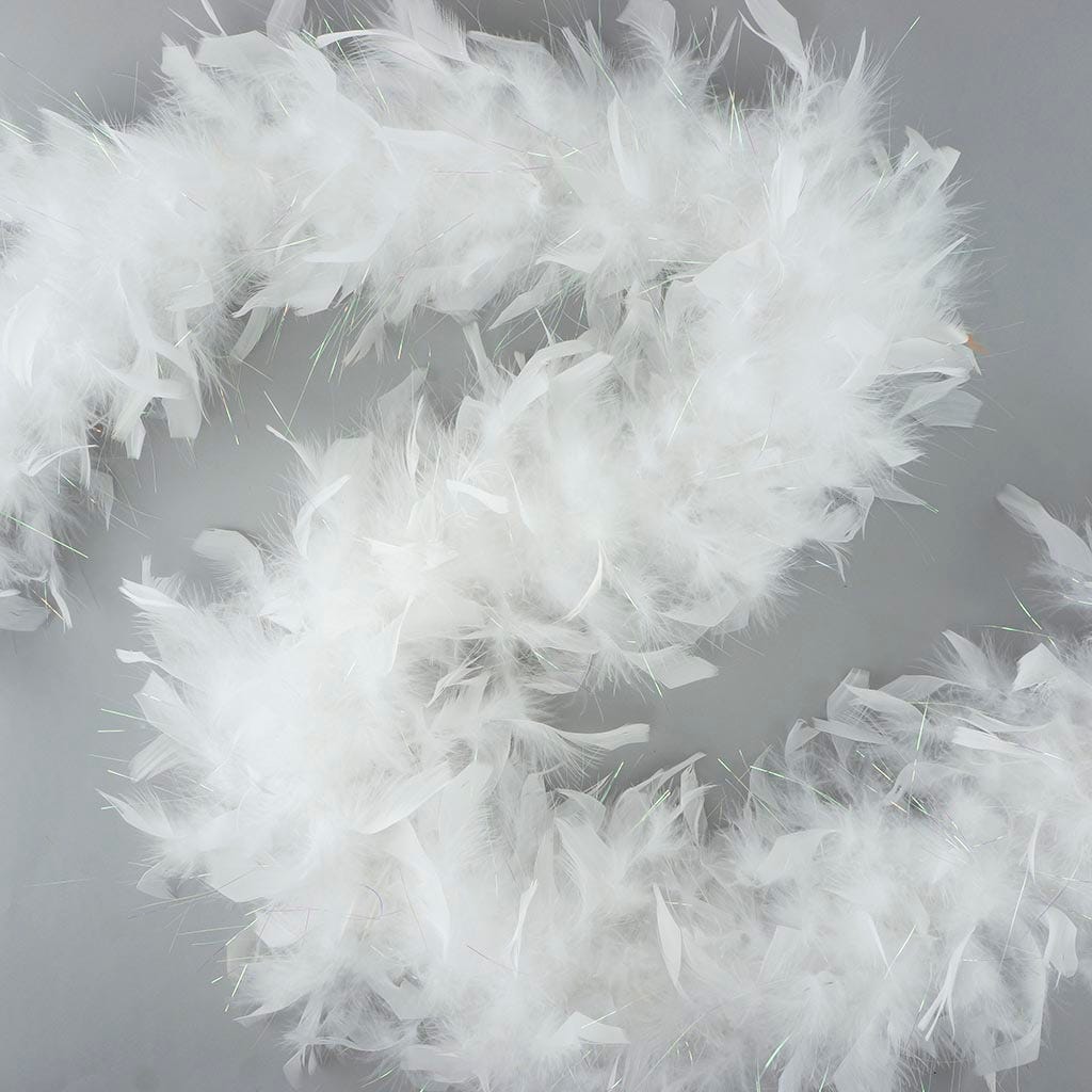 Chandelle Boa Medium Weight With Lurex 2yd --White W/Opal Lurex
