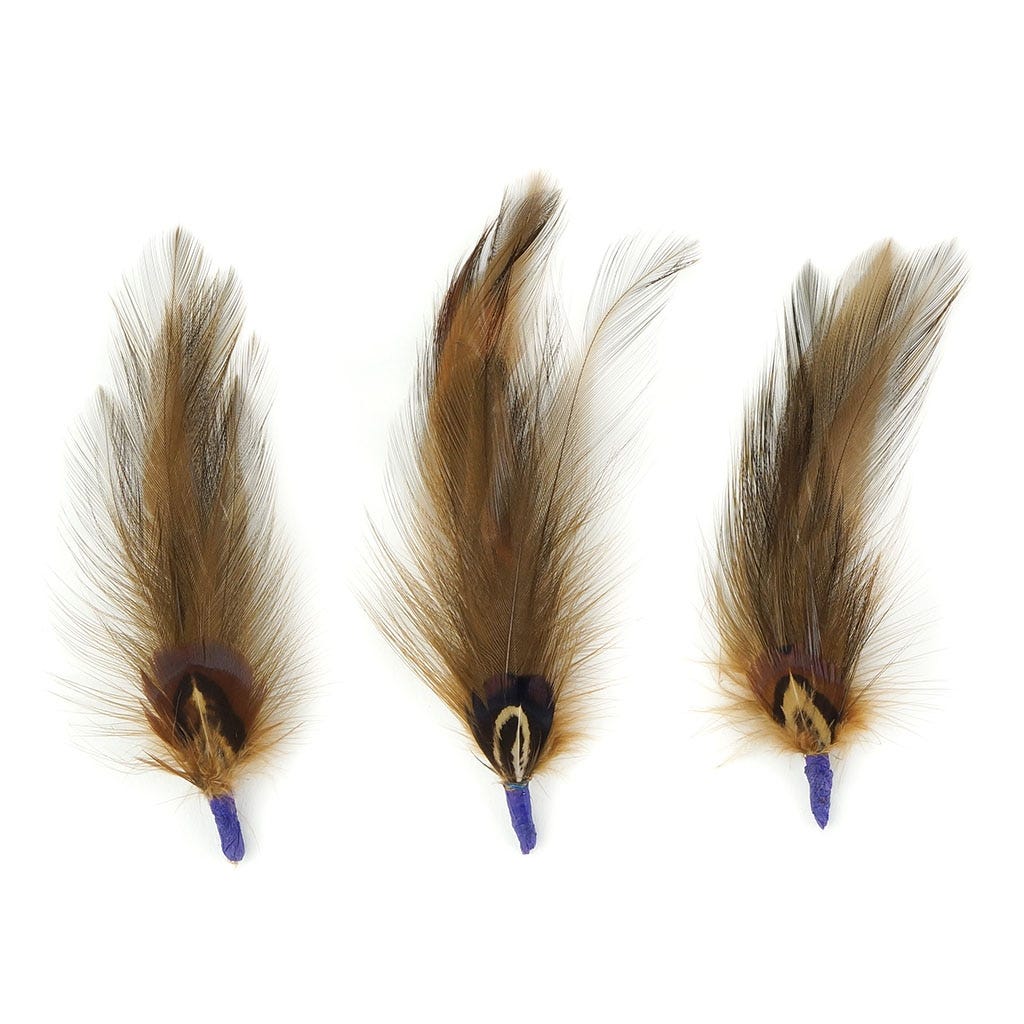 Hat & Mask Trims Assorted 3.5 x 1 inch   3PC PKG --Brown/Natural