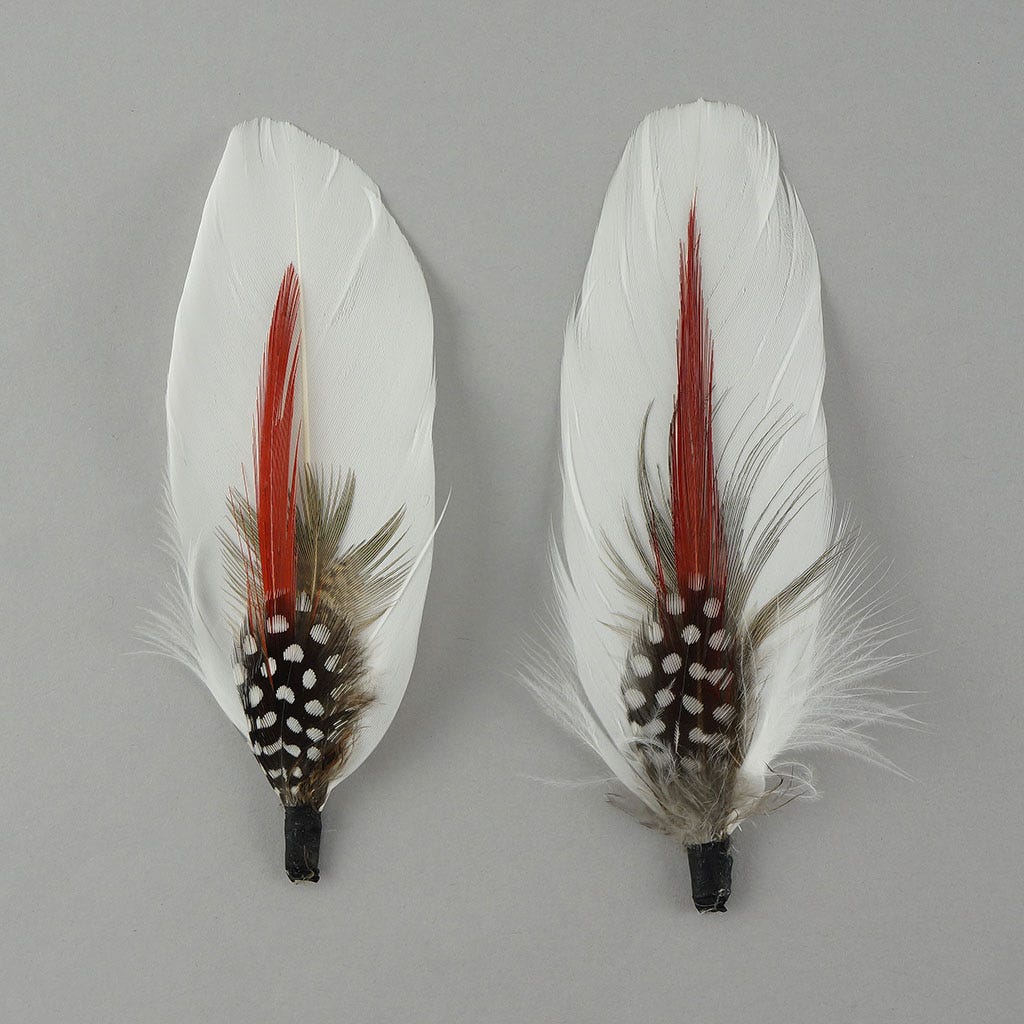 Hat Trim 4-5 inch   2PC PKG --White/Natural