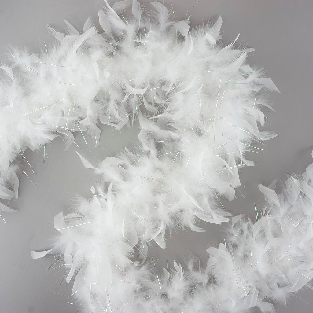 Chandelle Boa Light Weight With Lurex 2yd --White W/Opal Lurex