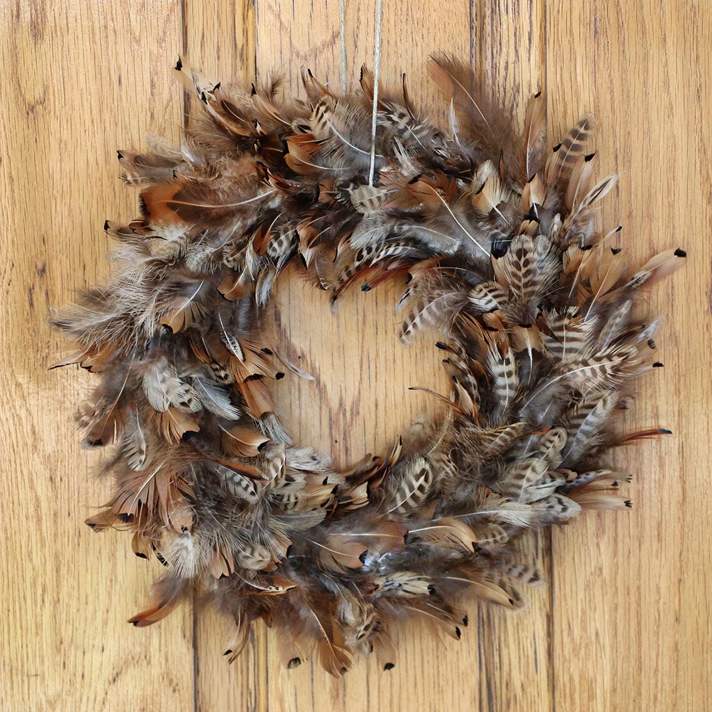 Ringneck Pheasant Wreath 12 inch Diameter --Natural