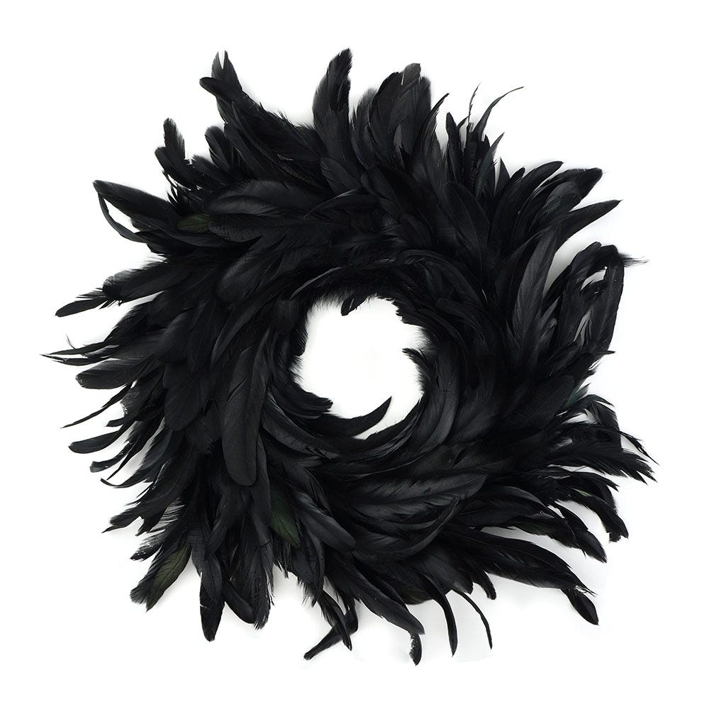 Schlappens Wreath 12 inch Diameter --Black