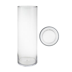 CYLINDER VASE 24IN 6IN DIA CLEAR