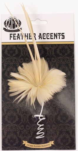 [FAP2--BE] Goose Coquille/Biot Floral Pick 9 inch --Beige