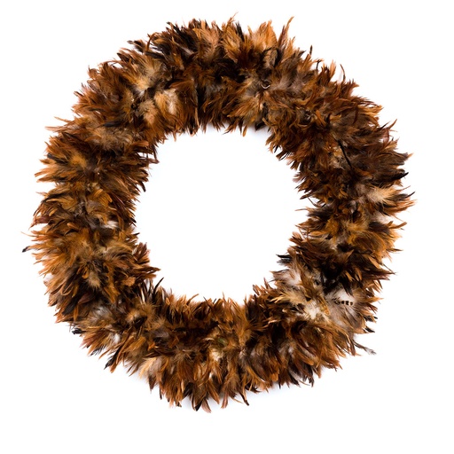 [WRXHBS20--N] Half Bronze Schlappens Wreath 18 Inch Wire 20-22 inch DIA --Natural