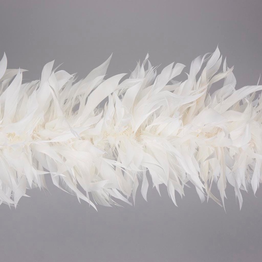 [5-NSB60--W] Goose Nagoire Boa 8-10 inch Diameter   2yd --White