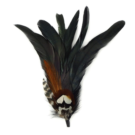 [BP5254--BL-N] Hat Trim 4-5 inch   1PC PKG --Black/Natural
