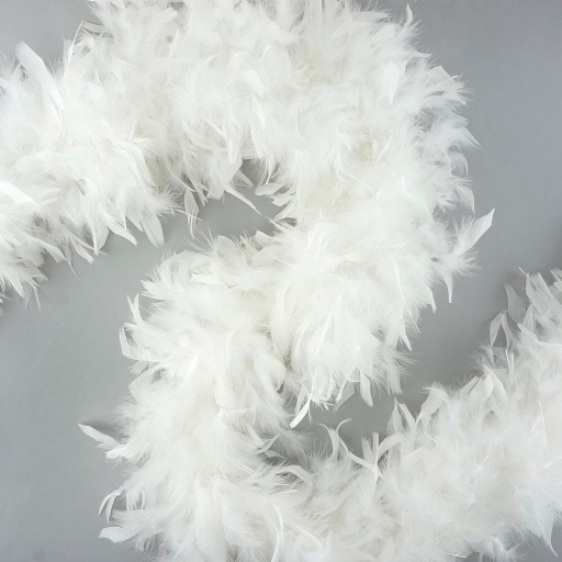 [5-SF120--W] HEAVY CHANDELLE BOA WHT
