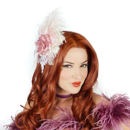 [FCF-VICTORIAN--CHP] Victorian Ostrich Fascinator  --Champagne