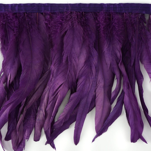 [FCQND14--PU] Rooster Coque Fringe With Bias 12-14 inch   1yd Bolt --Purple