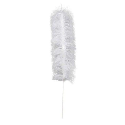 [FS-OPA42--W] Faux Ostrich Stem 40-42 inch --White