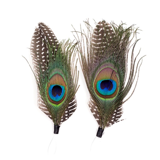 [BP5235--N] Guinea/Peacock Pick 2PC PKG --Natural