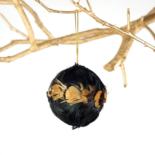 [O3LA-BRZ-A--N] Lady Amherst Pheasant Ornament 3 inch --Natural