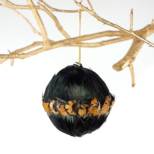 [O4LA-BRZ-A--N] Lady Amherst Pheasant Ornament 4 inch --Natural