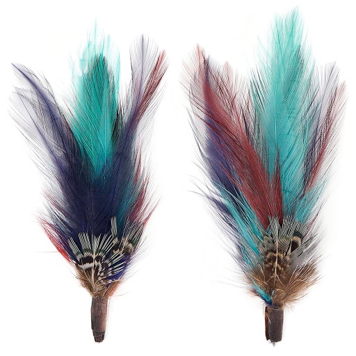 [BP5223--CPR-DKA-PL-N] Hat Trim 4-6 inch   2PC PKG --Copper/Dark Aqua/Plum/Natural