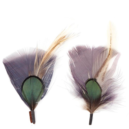 [BP5206--CHL-N] Hat Trim 2 x 2.75 inch   2PC PKG --Charcoal/Natural
