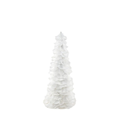 [TRSGC18--W] Feather Slip Cover Tree 18 inch --White