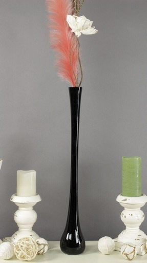 [VASE-RDBT-EIF-24--BL] Round Bottom Eiffel Vase 24 inch --Black