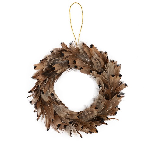 [WRPH8--N] Ringneck Pheasant Wreath 6 inch Foam Ring 7-8 inch DIA --Natural
