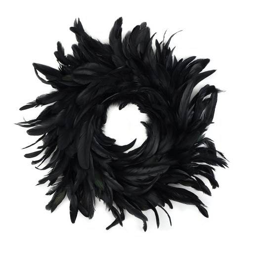 [WRXHB18--BL] Schlappens Wreath 12 inch Diameter --Black