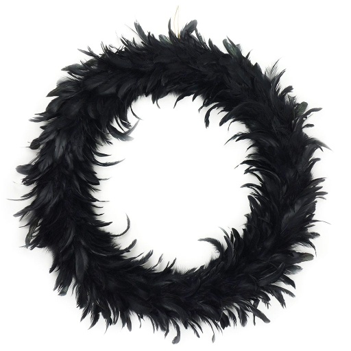 [WRXHB24--BL] Schlappens Wreath 22 inch Diameter --Black