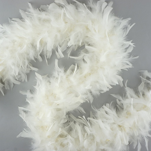 [5-SF60L--W-LGO] Chandelle Boa Medium Weight With Lurex 2yd --White W/Gold Lurex